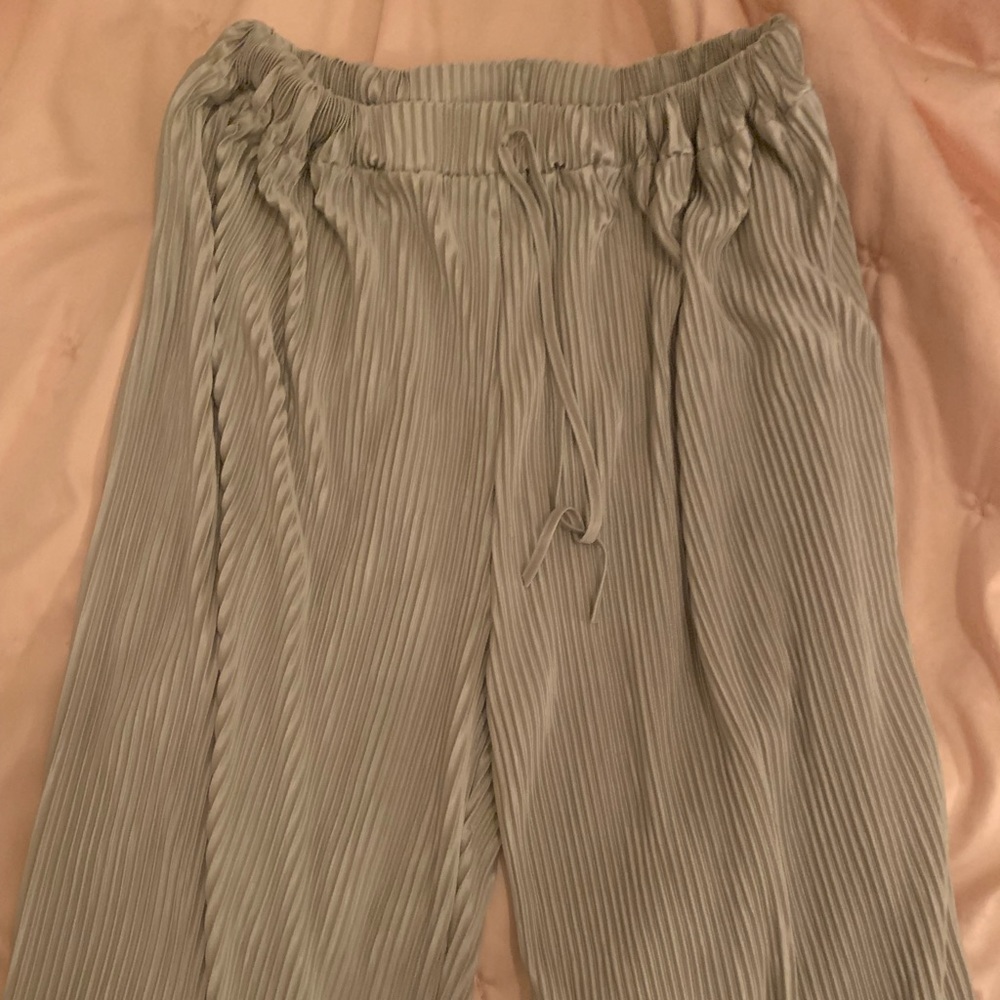 Flowy silver pants